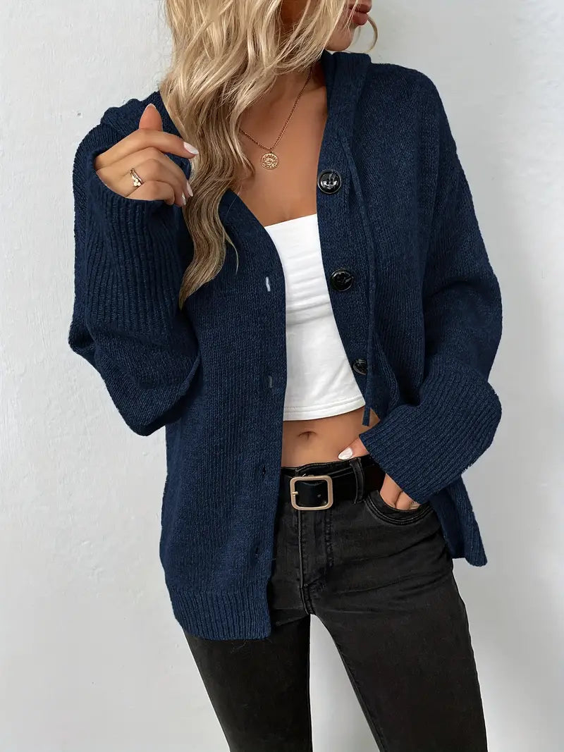 Damen eleganter Cardigan mit Knopfleiste