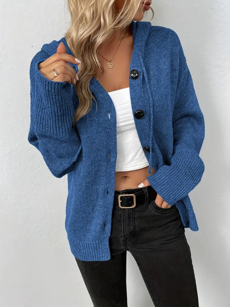 Damen eleganter Cardigan mit Knopfleiste
