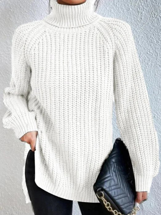 Damen Langarm Rollkragenpullover