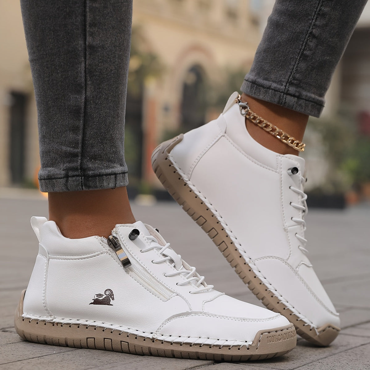 Damen orthopädische Sneaker mit gepolsterter Sohle