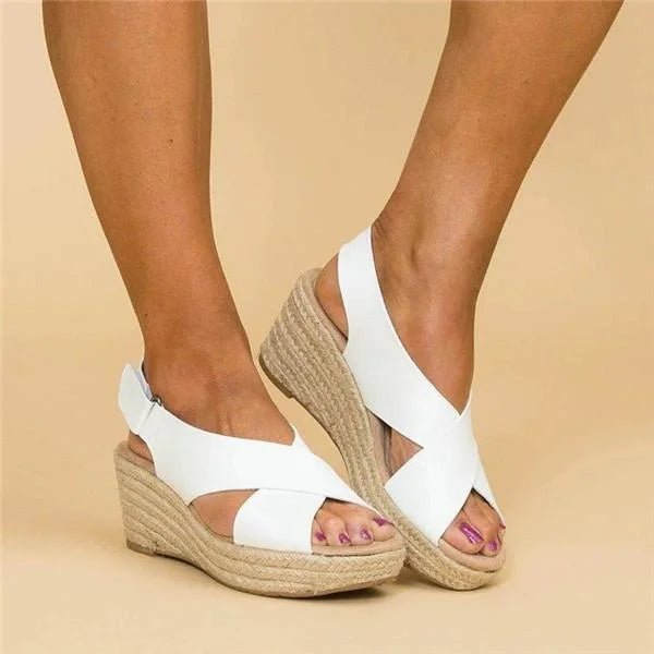 Bequeme orthopädische Keilabsatz Espadrilles Clara