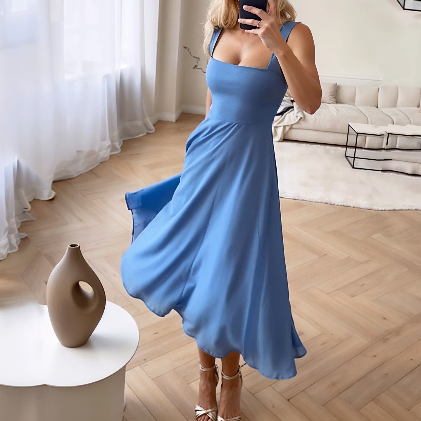 Sophia Ärmelloses Midikleid für Damen