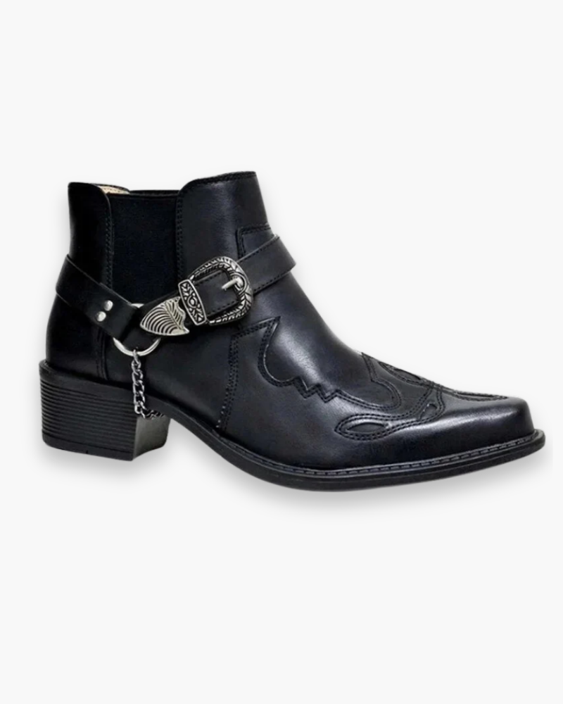Herren Cowboystiefel mit Ziernaht und Einlegesohle