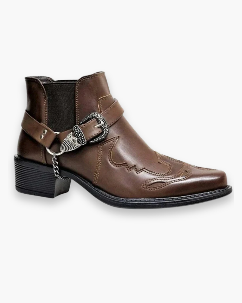 Herren Cowboystiefel mit Ziernaht und Einlegesohle