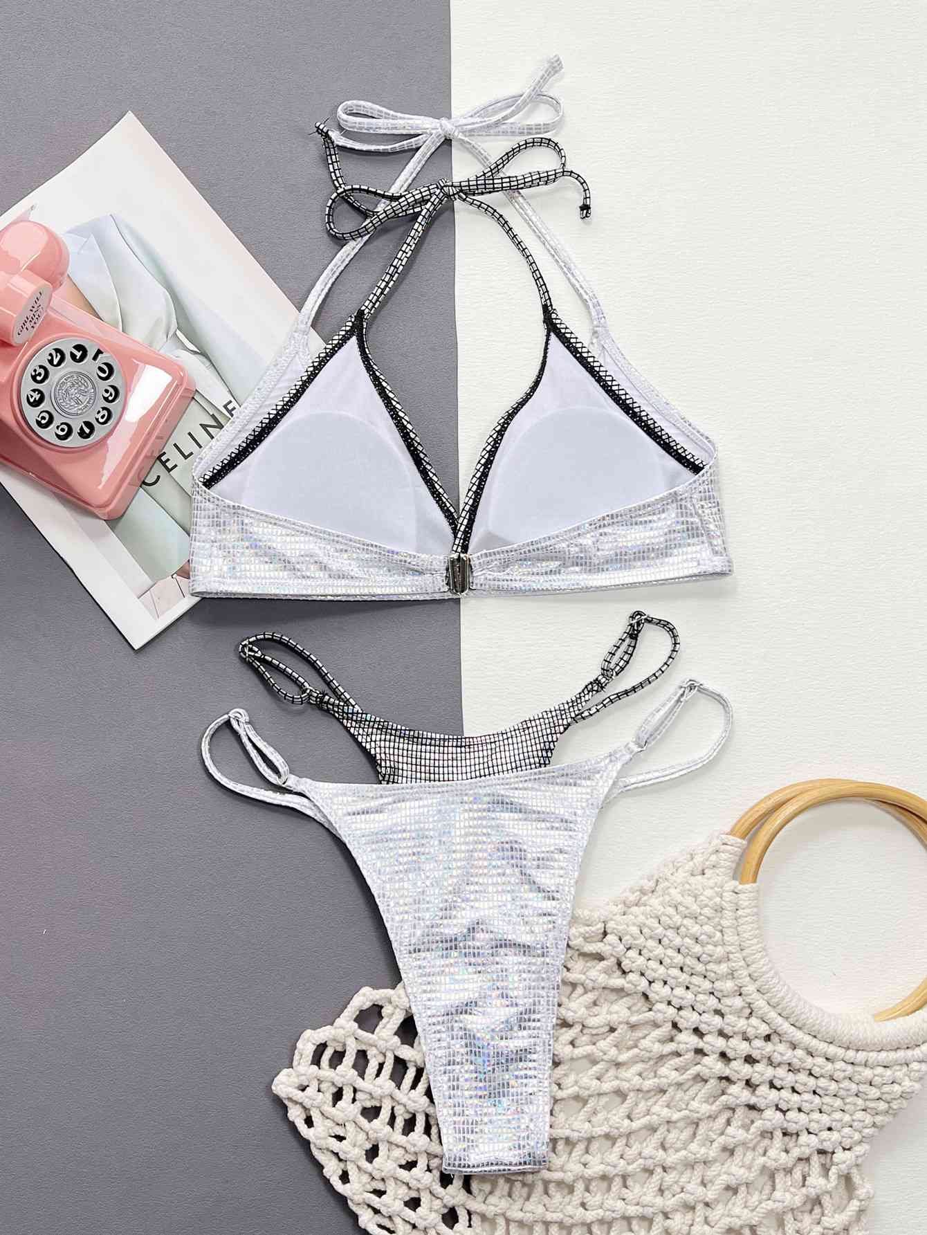 Twice The Shine Bikini Set mit Pailletten