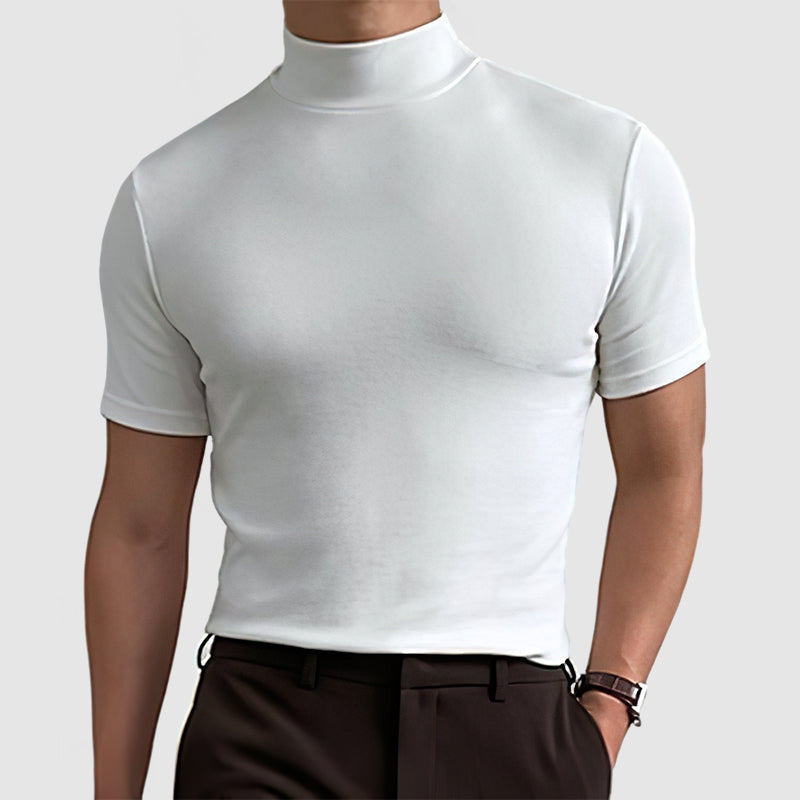 Herren T Shirt mit Stehkragen atmungsaktiv und bequem