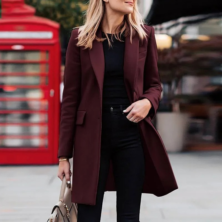 Damen eleganter Trenchcoat mit Reverskragen