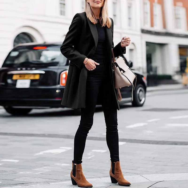 Damen eleganter Trenchcoat mit Reverskragen
