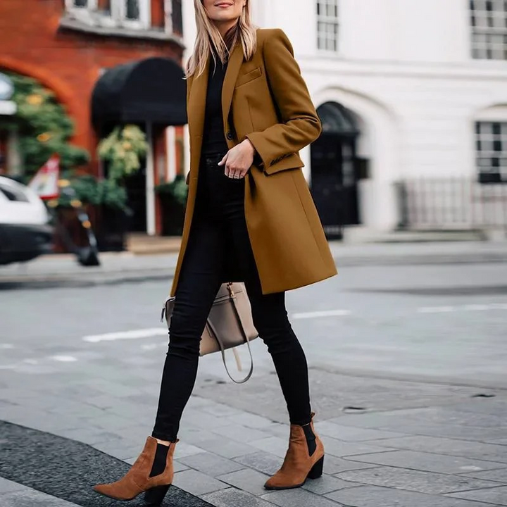 Damen eleganter Trenchcoat mit Reverskragen