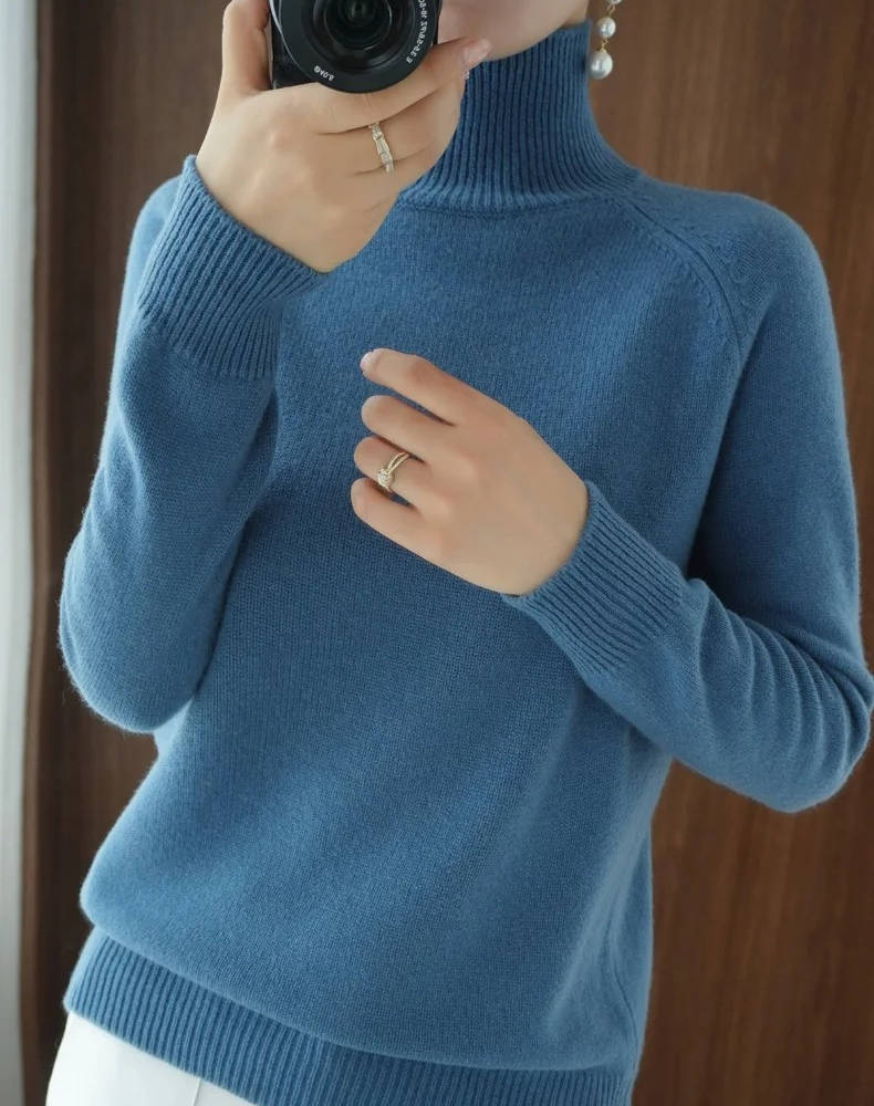 Damen Kaschmir Rollkragenpullover