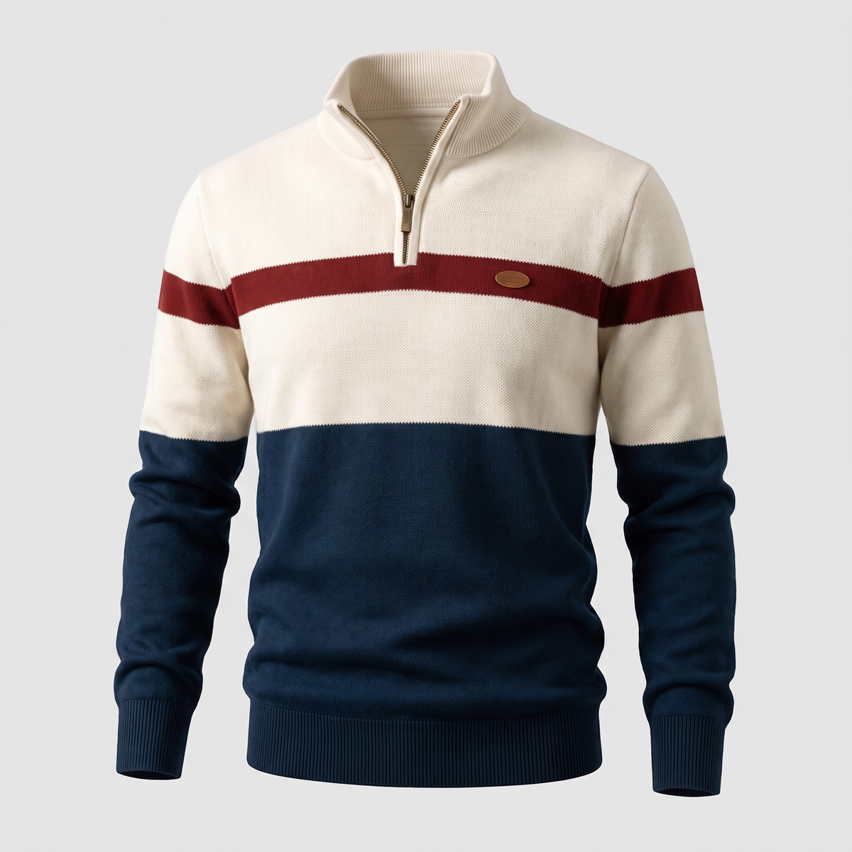 Herren Pullover mit Viertelreißverschluss