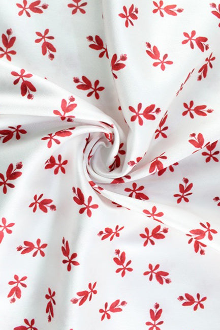 Florales Satin Spitze Maxikleid