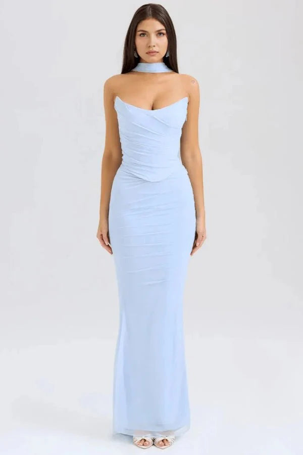 Hailey Ivory Champagne Toast Korsett-Top Trägerlos Satin Brautparty