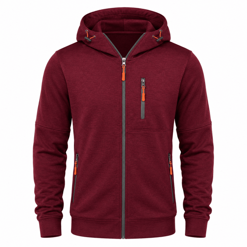 Herren Hoodie mit Reißverschluss und Kapuze