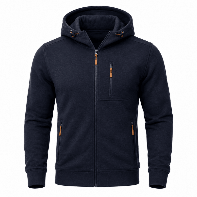Herren Hoodie mit Reißverschluss und Kapuze