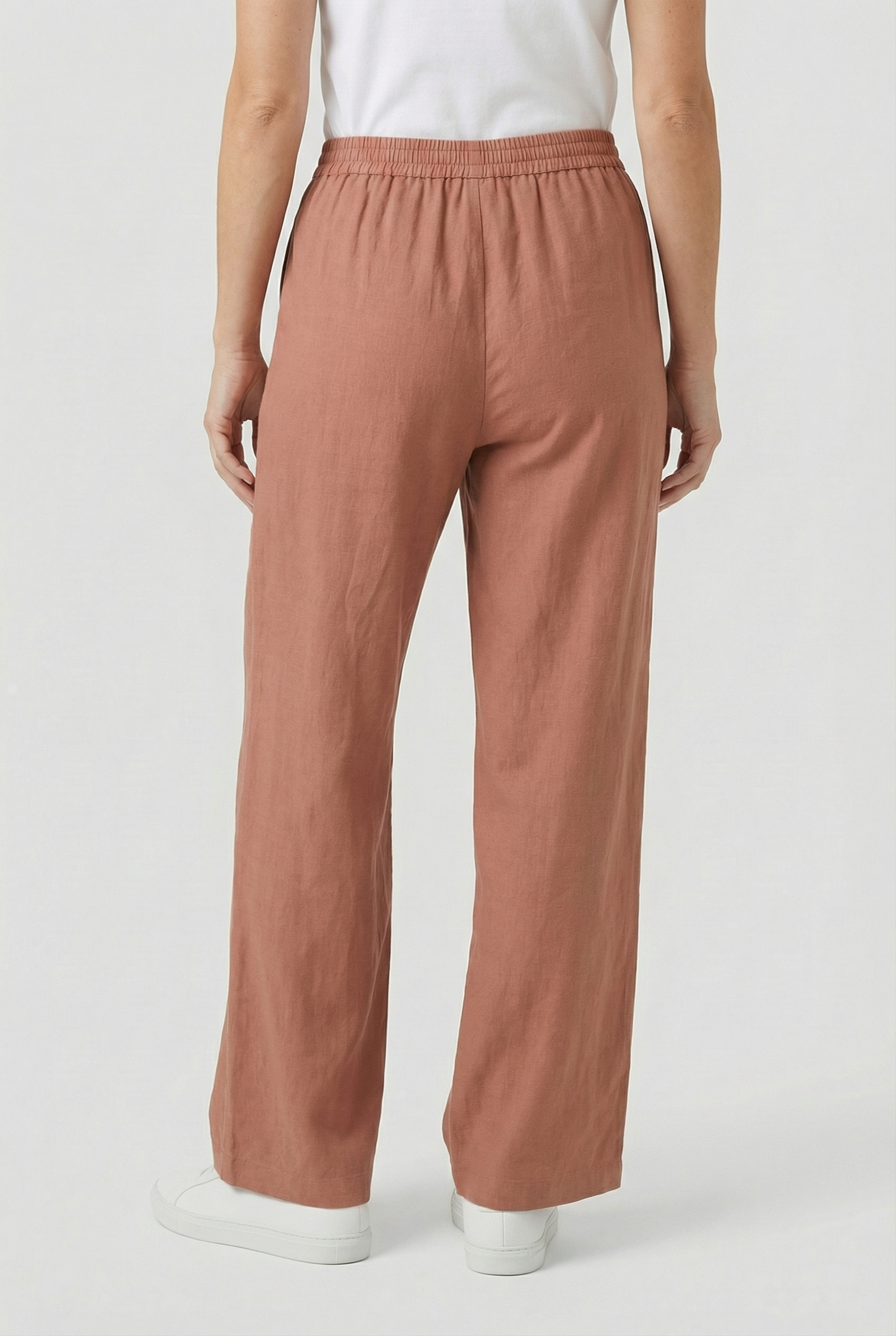 Damen Hoch taillierte Hose mit weitem Bein – Bequeme Passform