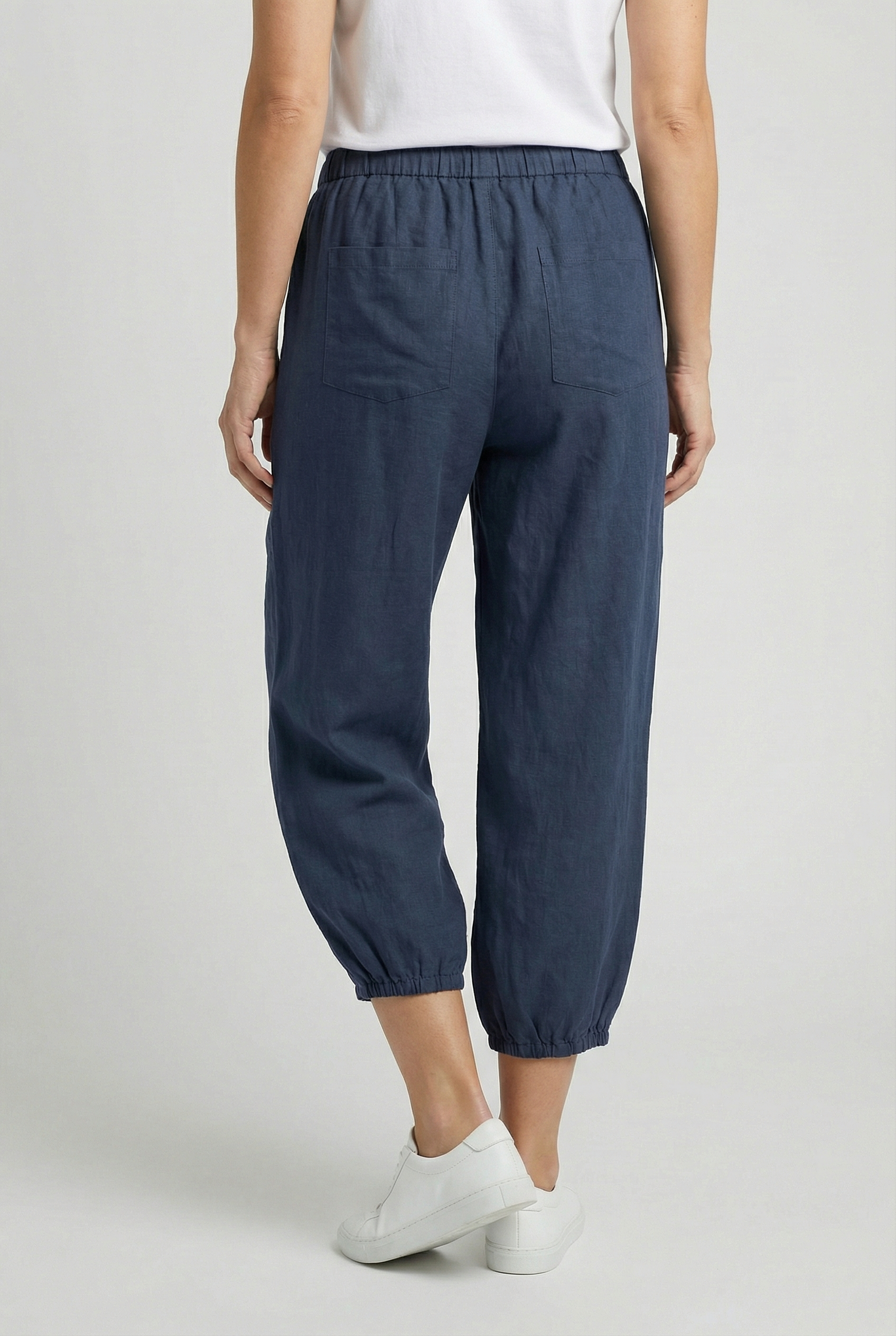 Damen Hoch taillierte Baumwollhose – Bequeme Passform für jeden Anlass