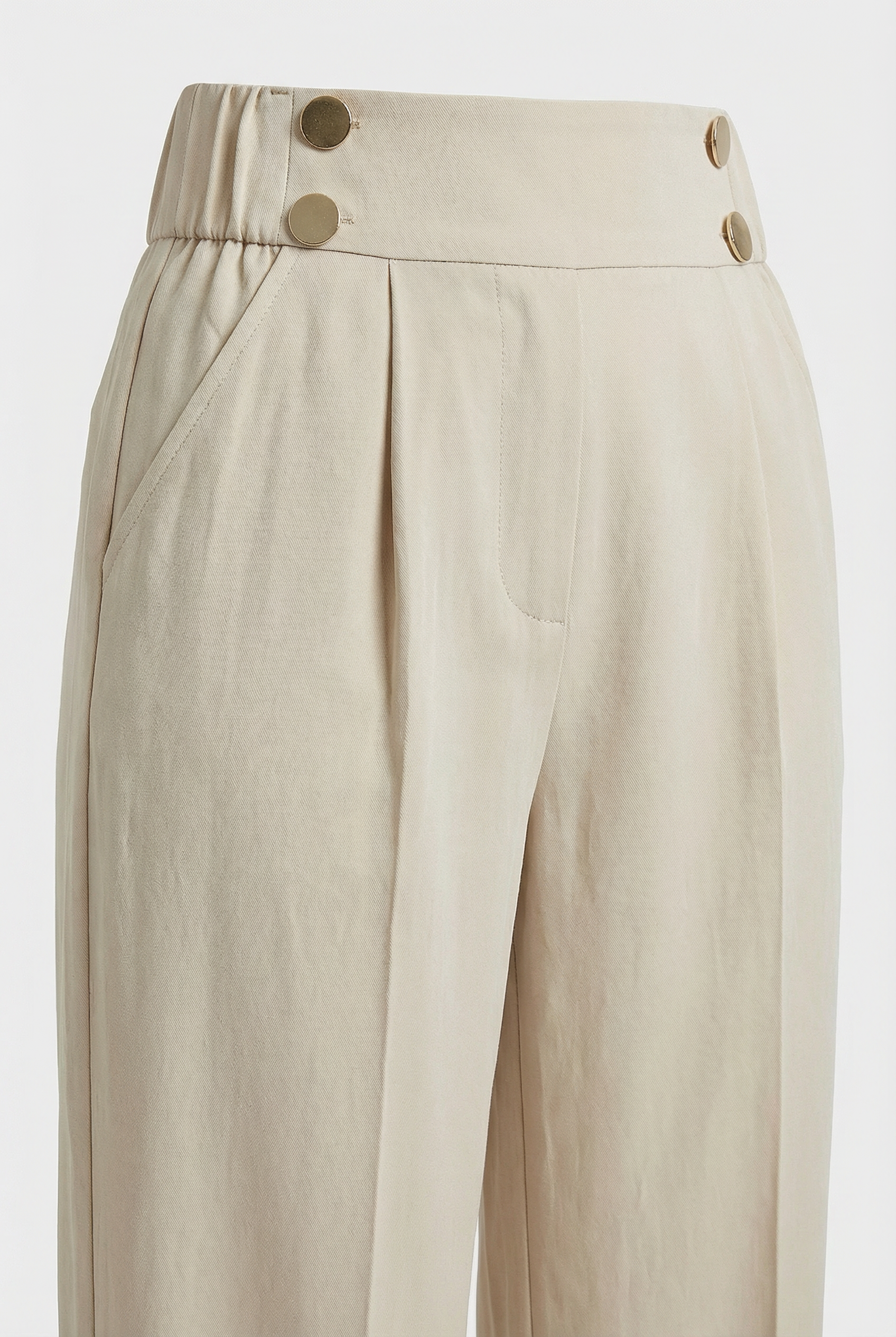 Damen Hose mit weitem Bein – Gerader Schnitt aus Baumwoll-Polyester