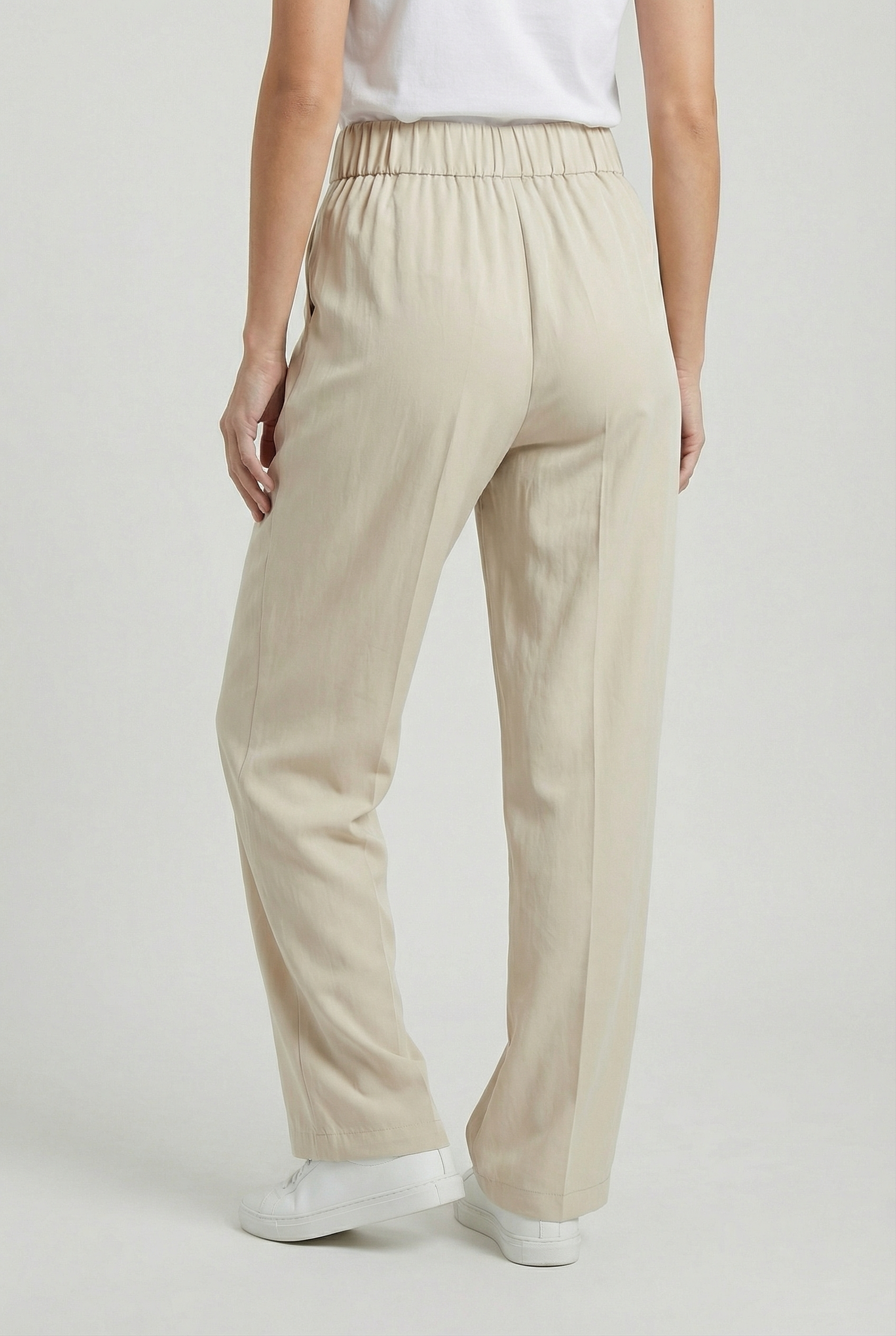 Damen Hose mit weitem Bein – Gerader Schnitt aus Baumwoll-Polyester