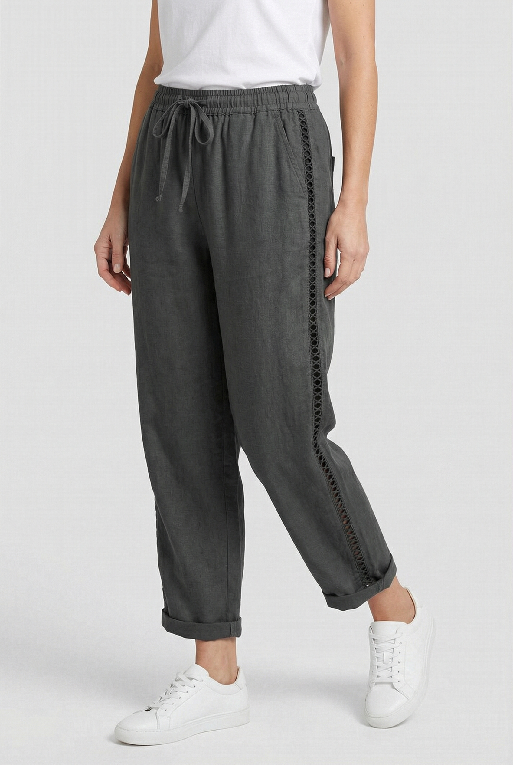Damen Leichte Boho-Hose – Lockerer Schnitt mit elastischem Bund