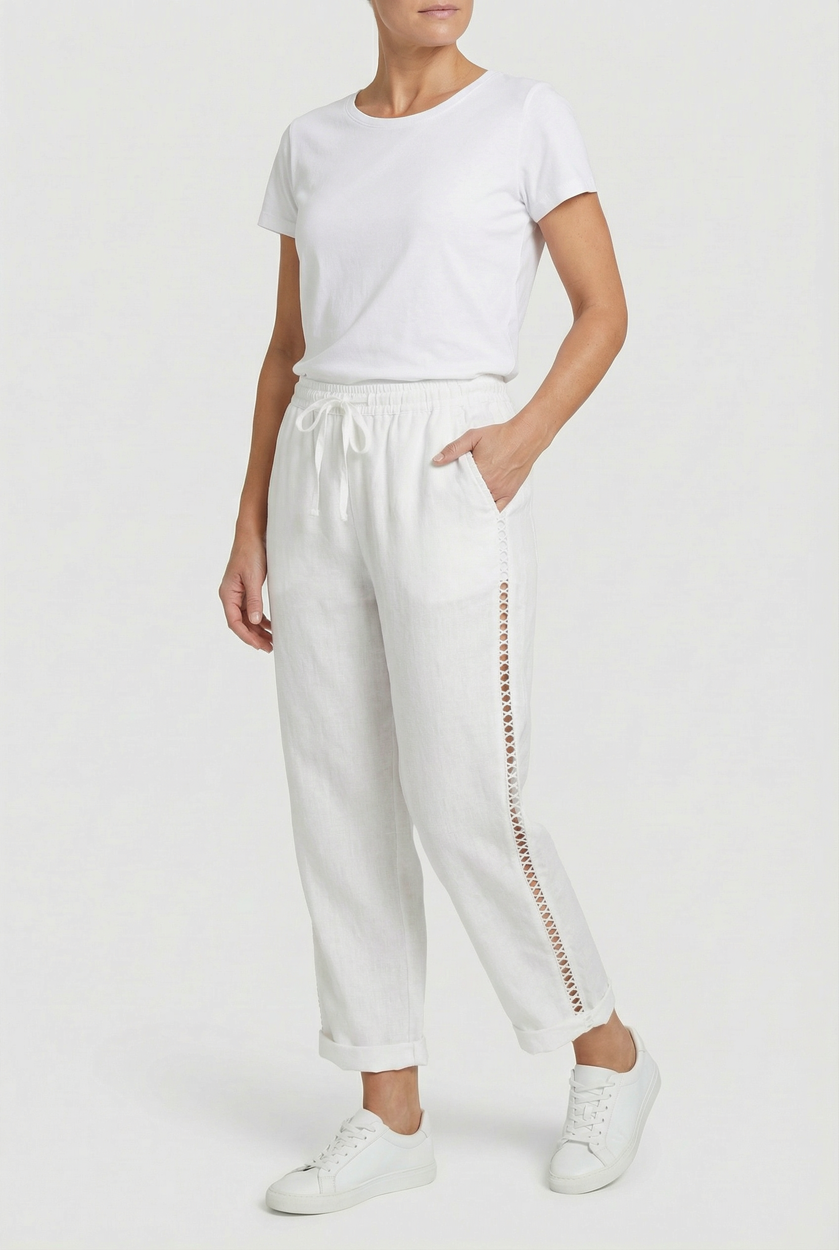 Damen Leichte Boho-Hose – Lockerer Schnitt mit elastischem Bund