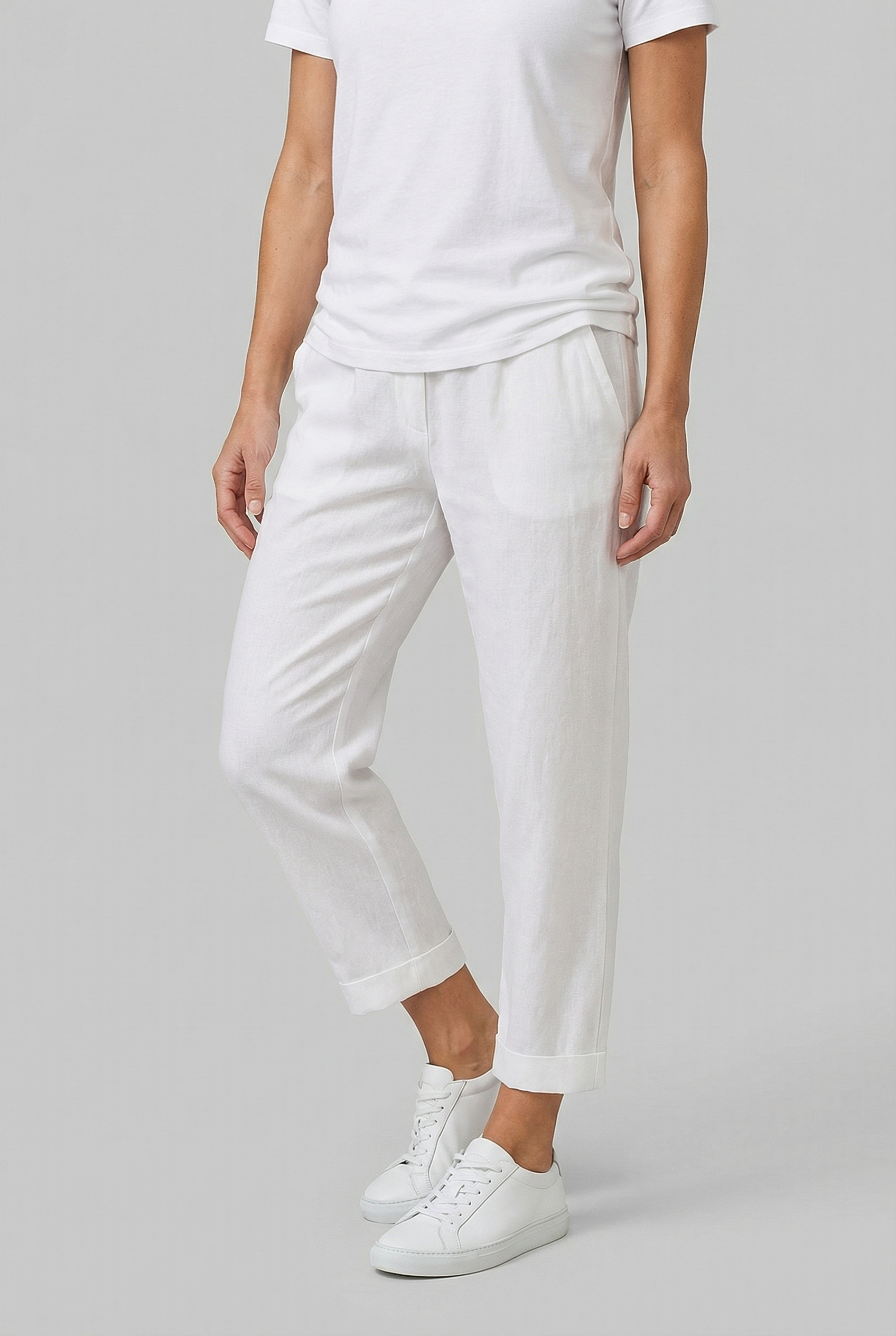 Damen Leichte Leinenhose mit geradem Bein – Sommerlicher Komfort