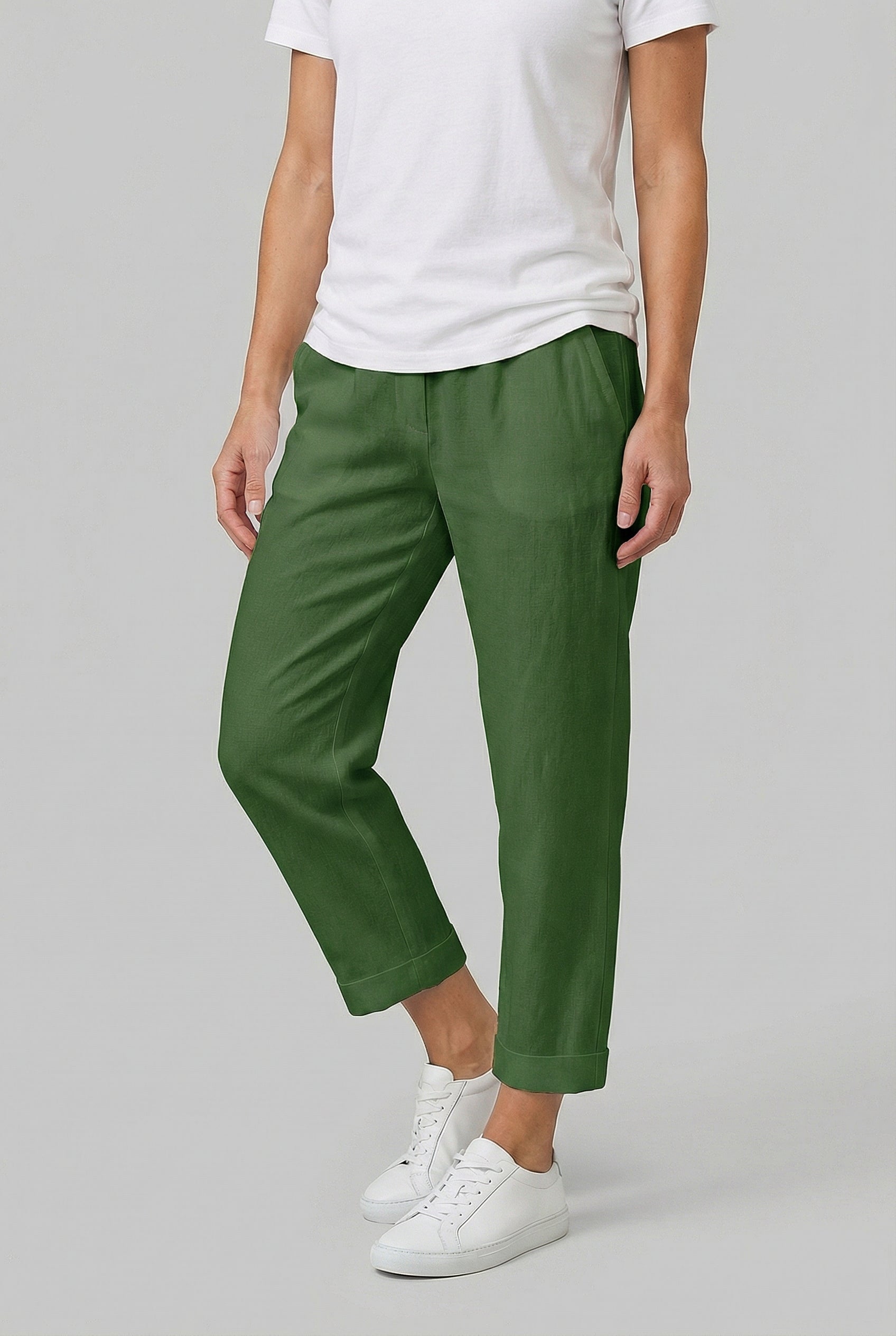Damen Leichte Leinenhose mit geradem Bein – Sommerlicher Komfort