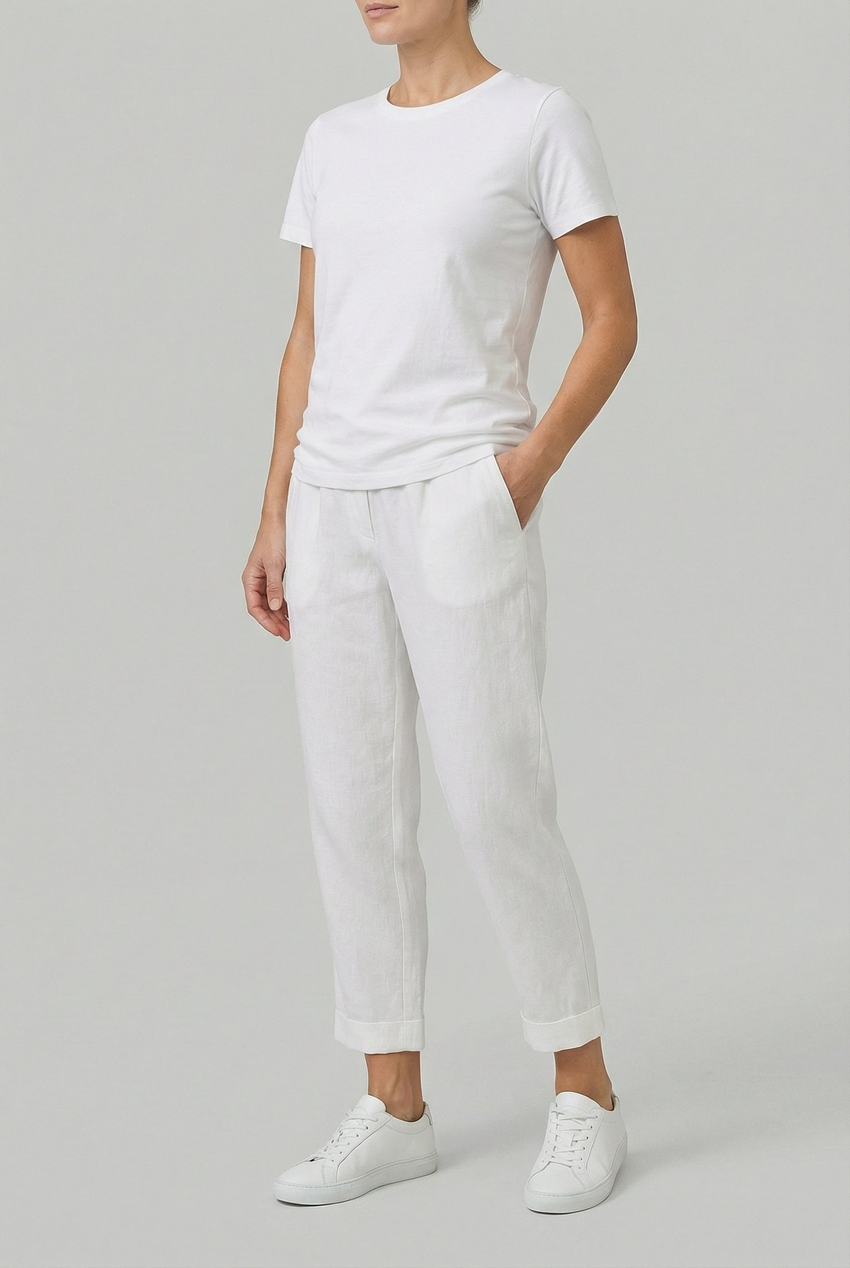 Damen Leichte Leinenhose mit geradem Bein – Sommerlicher Komfort