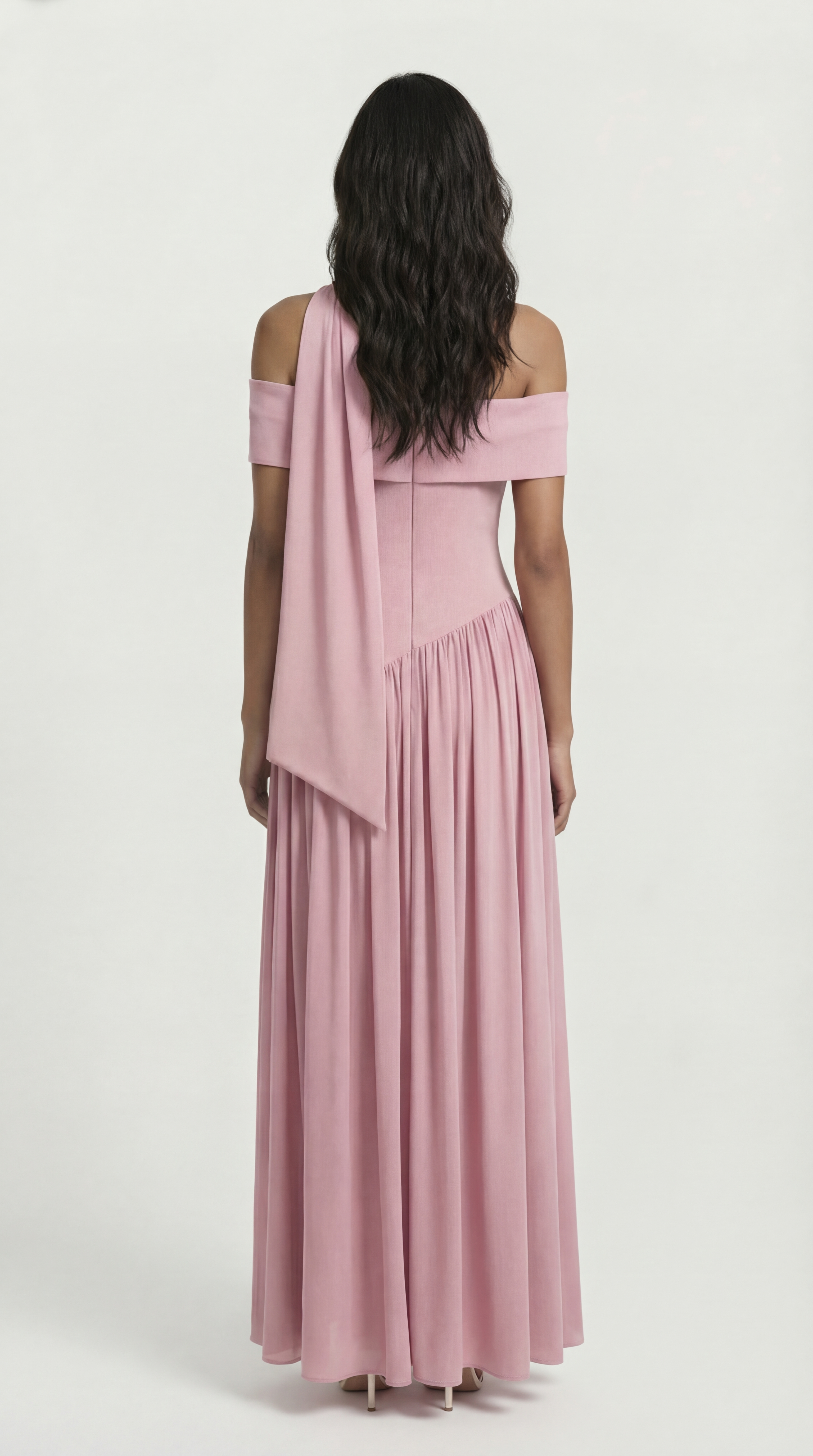 Damen trägerloses Kleid mit hohem Seitenschlitz