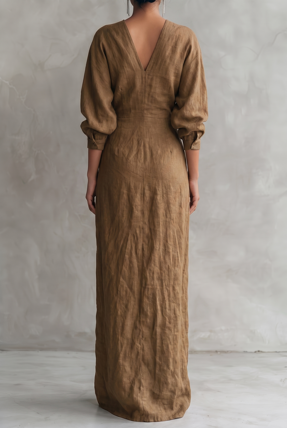 Damen Maxikleid mit Wickelausschnitt
