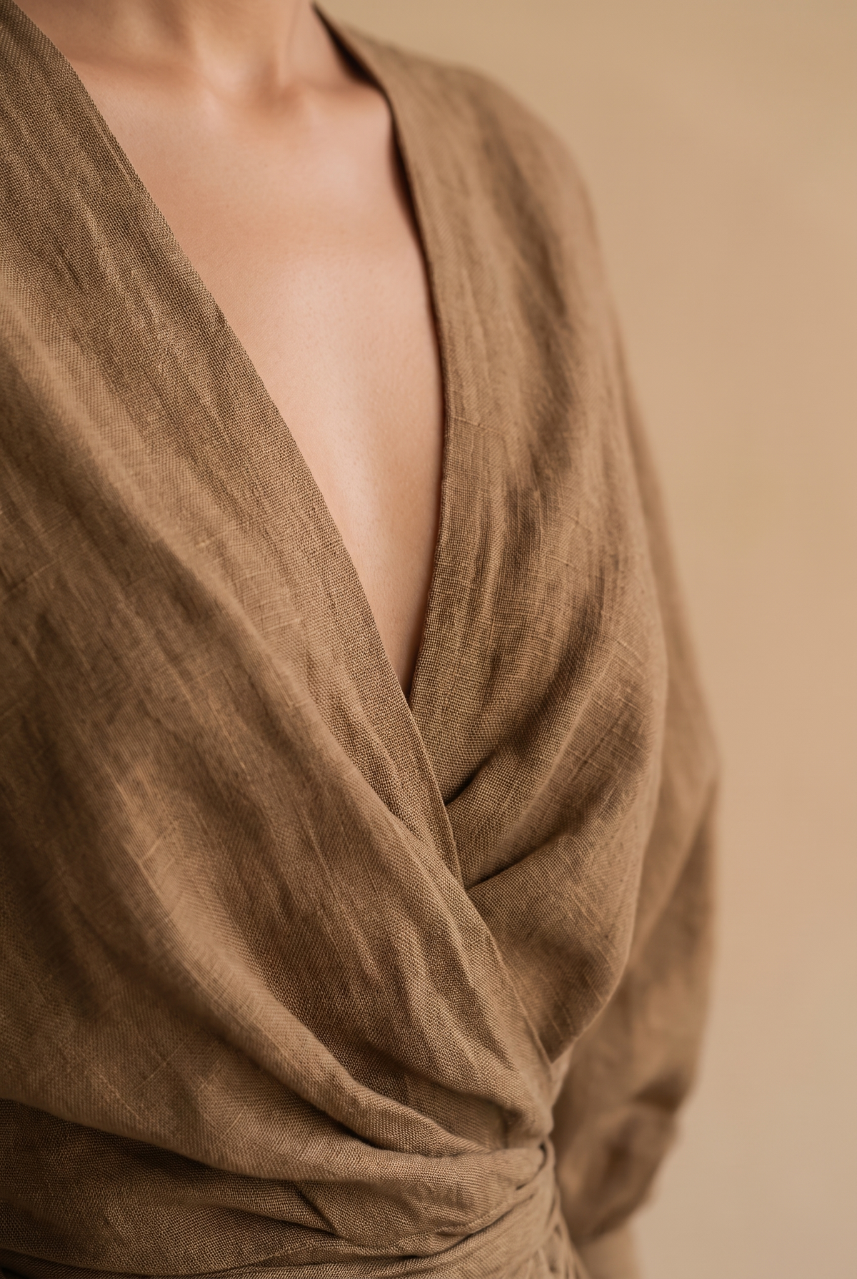 Damen Maxikleid mit Wickelausschnitt