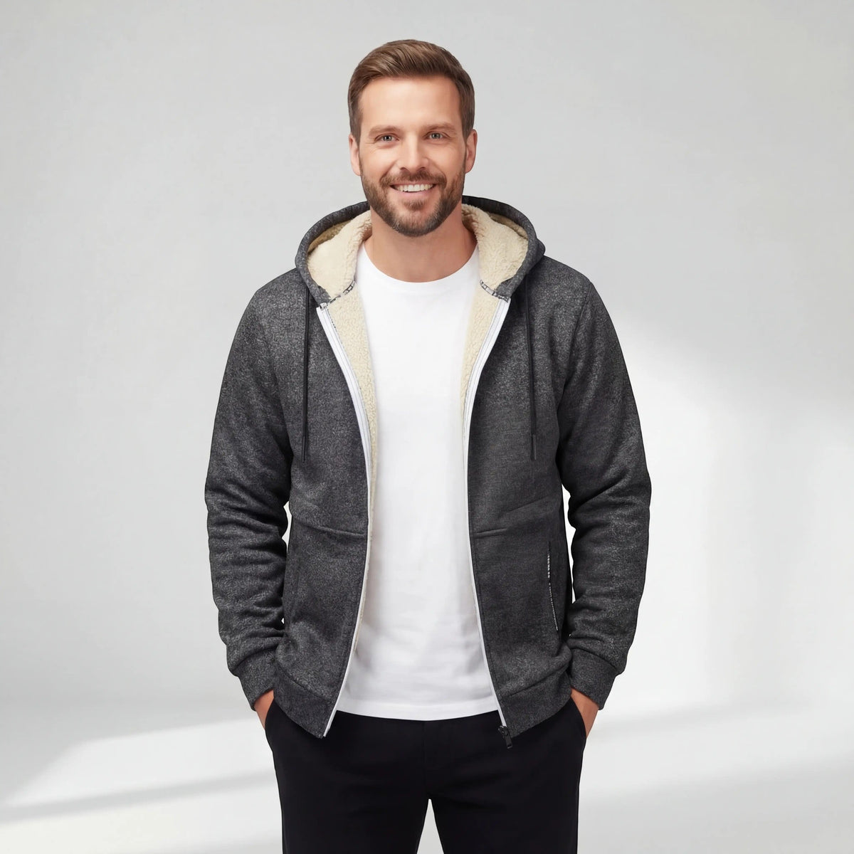 Herren Kapuzenjacke mit Reißverschluss