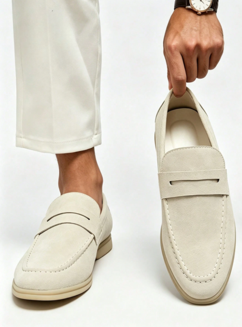 Herren Loafer zum Schlüpfen mit Ziernaht