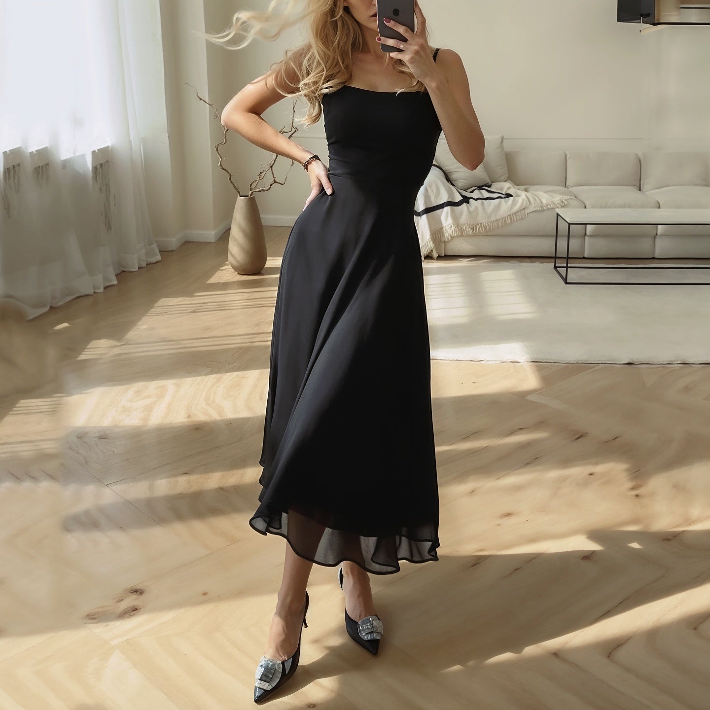 Sophia Ärmelloses Midikleid für Damen