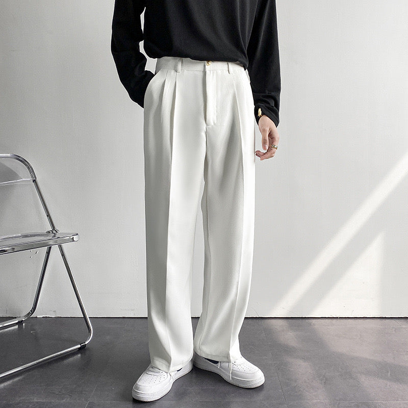Herren Bundfaltenhose mit geradem Bein