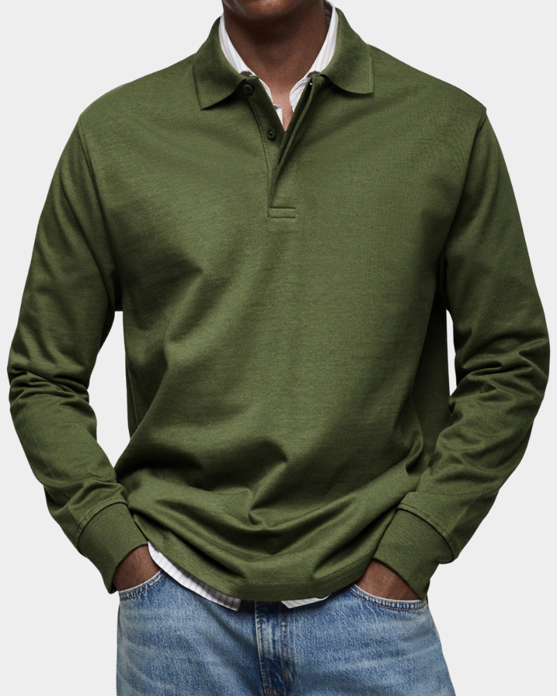 Herren Langarm Poloshirt klassisch und bequem