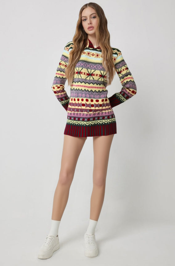 Damen warmer Norwegerpullover
