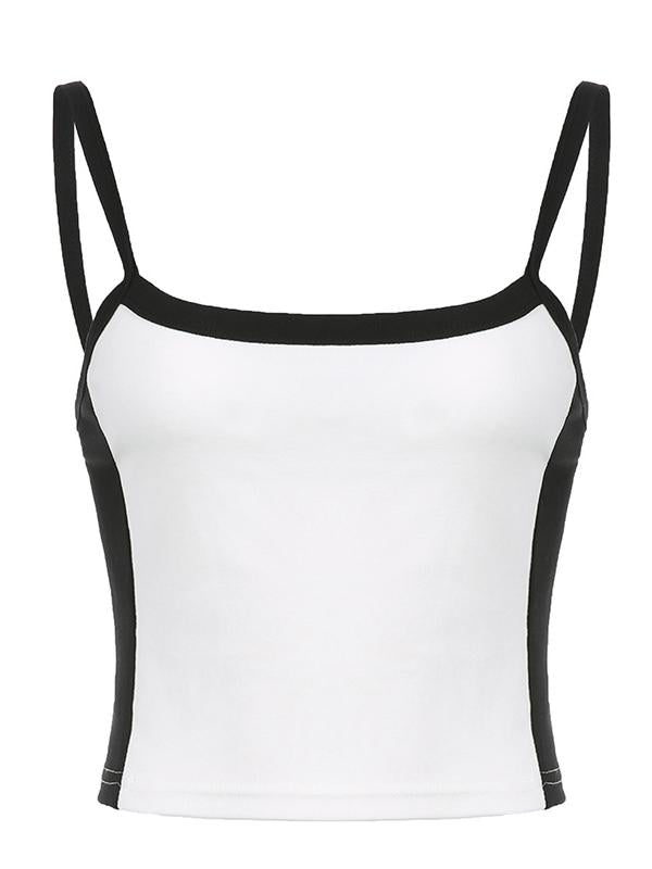 Vintage Kontraststreifen Crop Cami Top