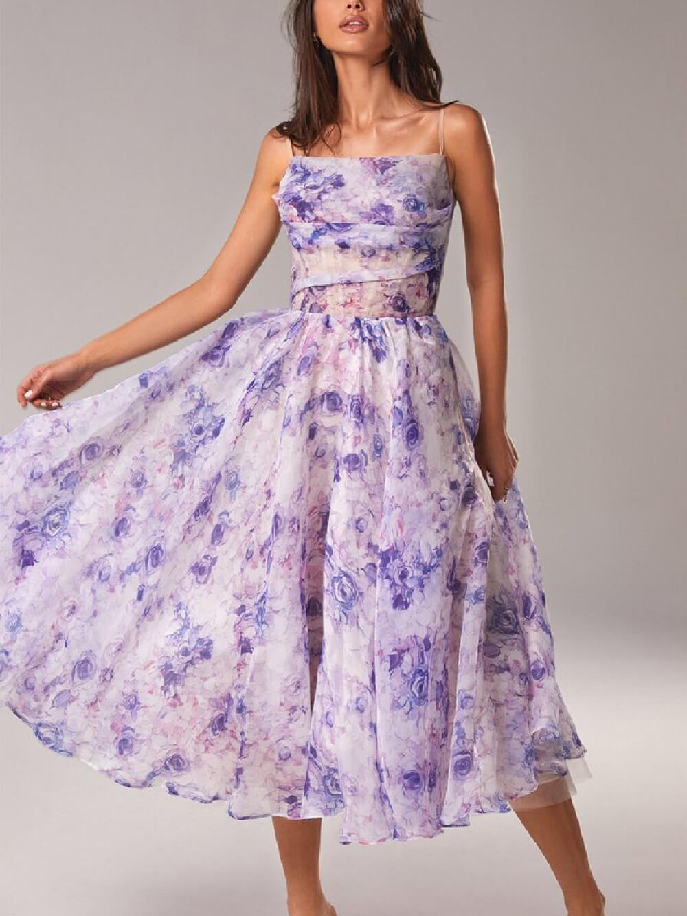 Jane bedrucktes Swing Midikleid