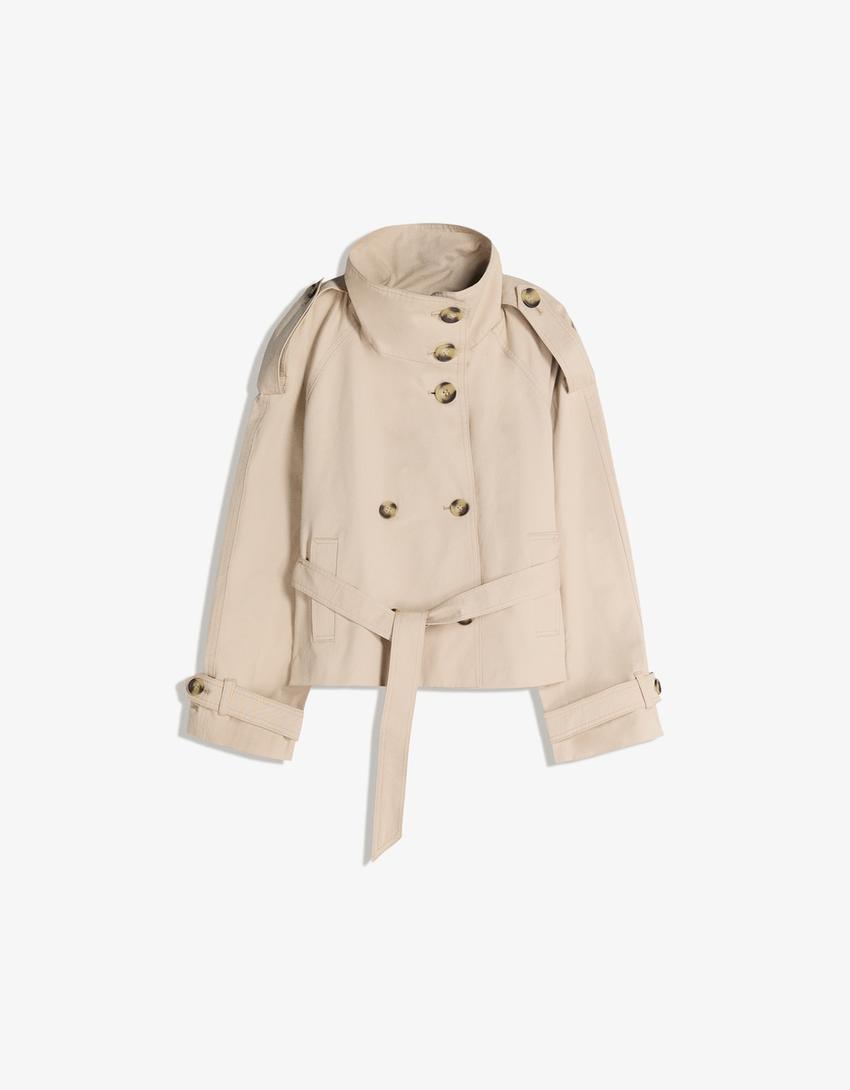 Damen Trenchcoat klassisch mit Gürtel