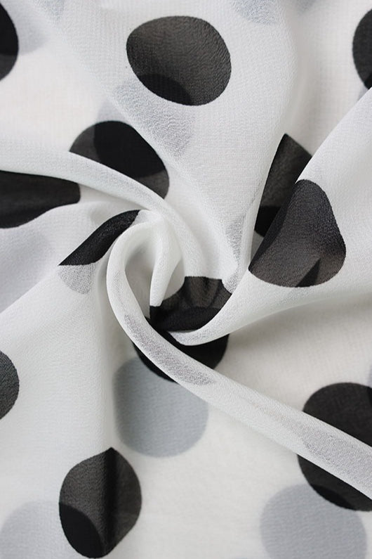 Elegantes Polka Dot Halter Maxikleid
