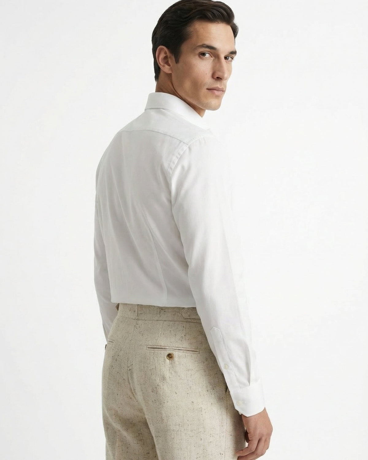Herren Bundfaltenhose mit Aufschlag
