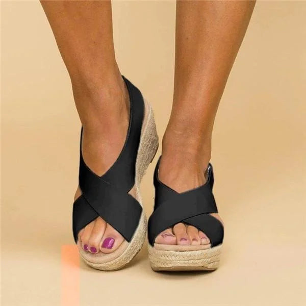 Bequeme orthopädische Keilabsatz Espadrilles Clara