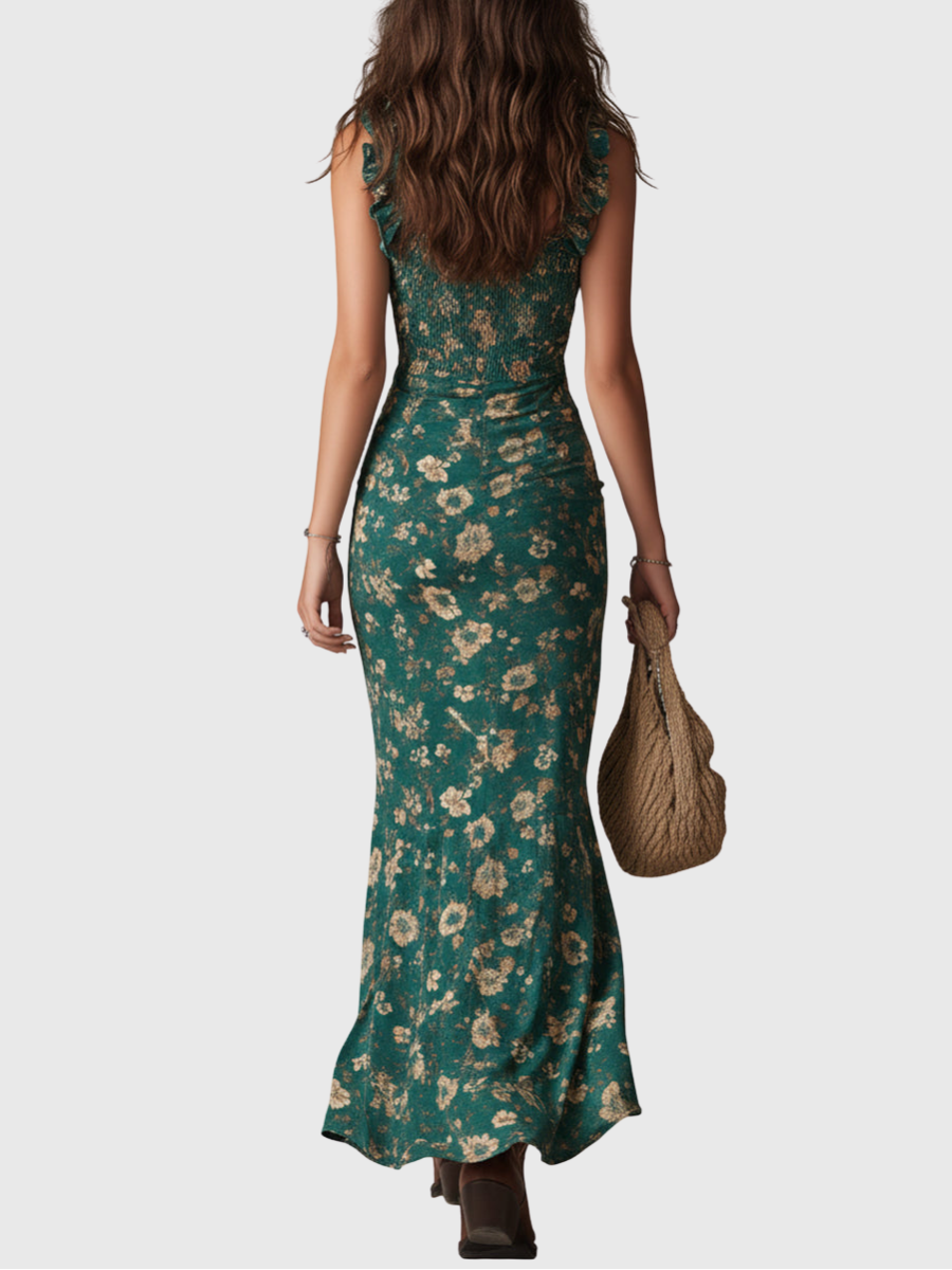 Linda | Boho-Eleganz Maxikleid mit fließender Silhouette