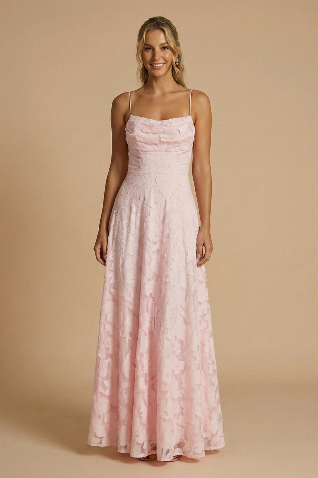 Damen Maxikleid mit Blumenmuster, ärmellos und taillierter Passform