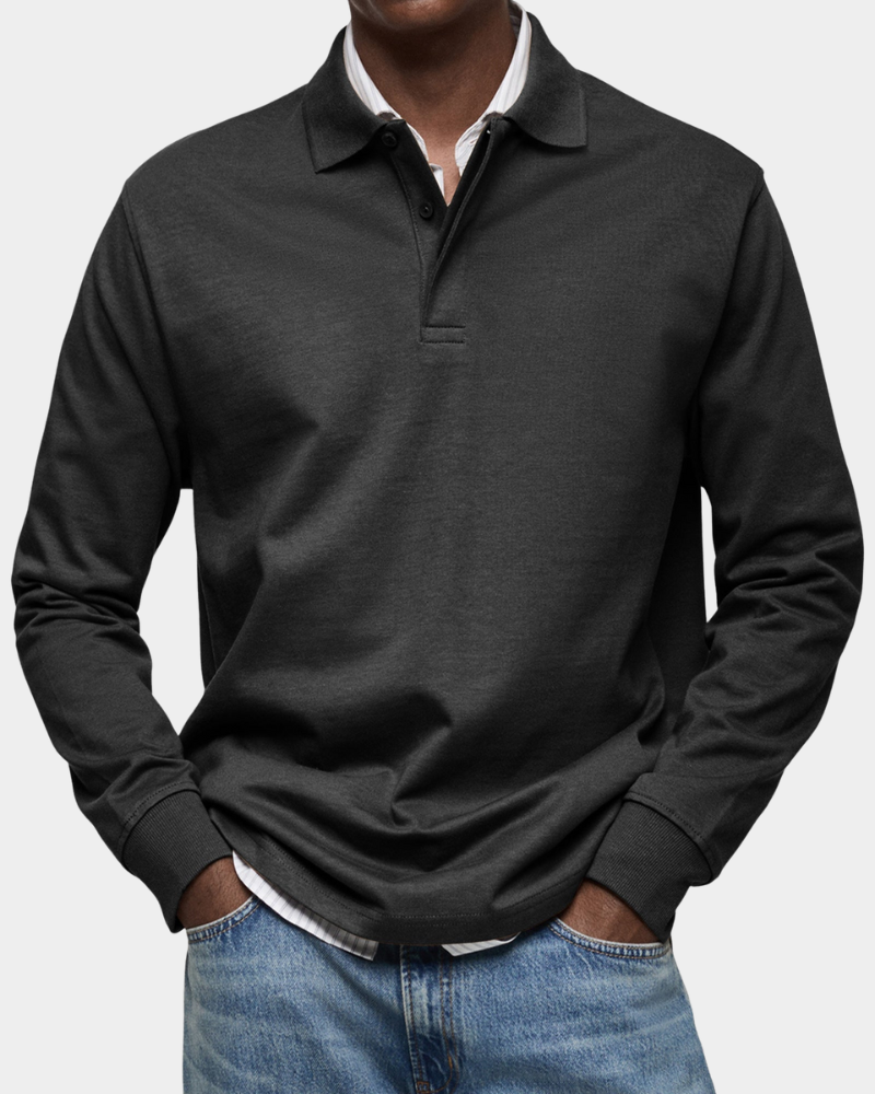 Herren Langarm Poloshirt klassisch und bequem