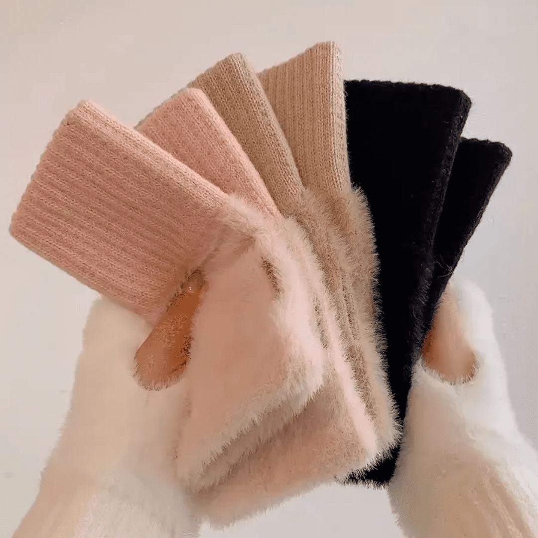 Damen fingerlose Handschuhe warm für den Winter