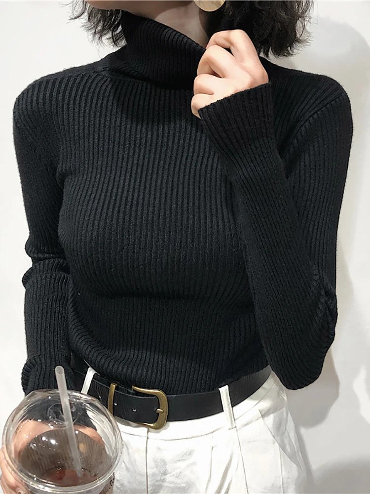 Damen Slim Fit Rollkragenpullover