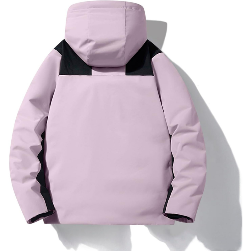 Damen warme Skijacke mit Kapuze und Taschen
