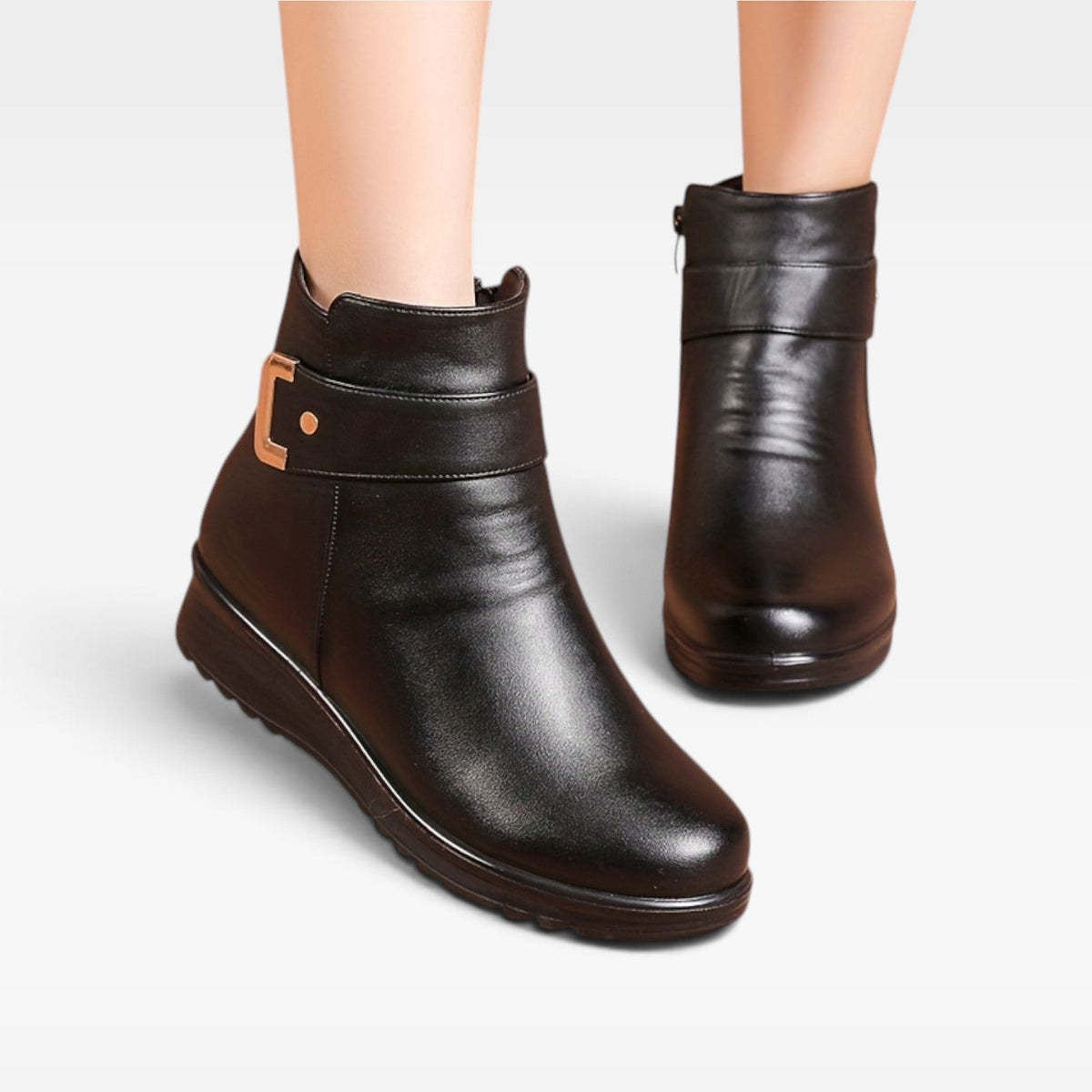 Damen Stiefeletten orthopädisch mit Keilabsatz